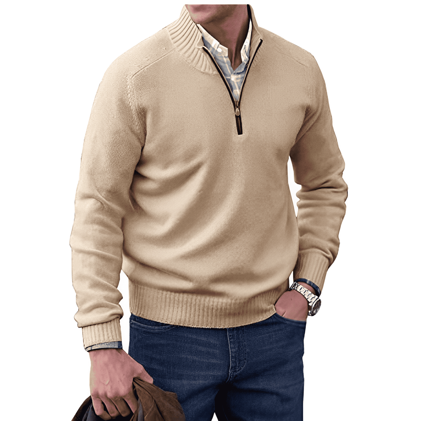Laluna® | Luxe Cashmere Zip-Up Sweater