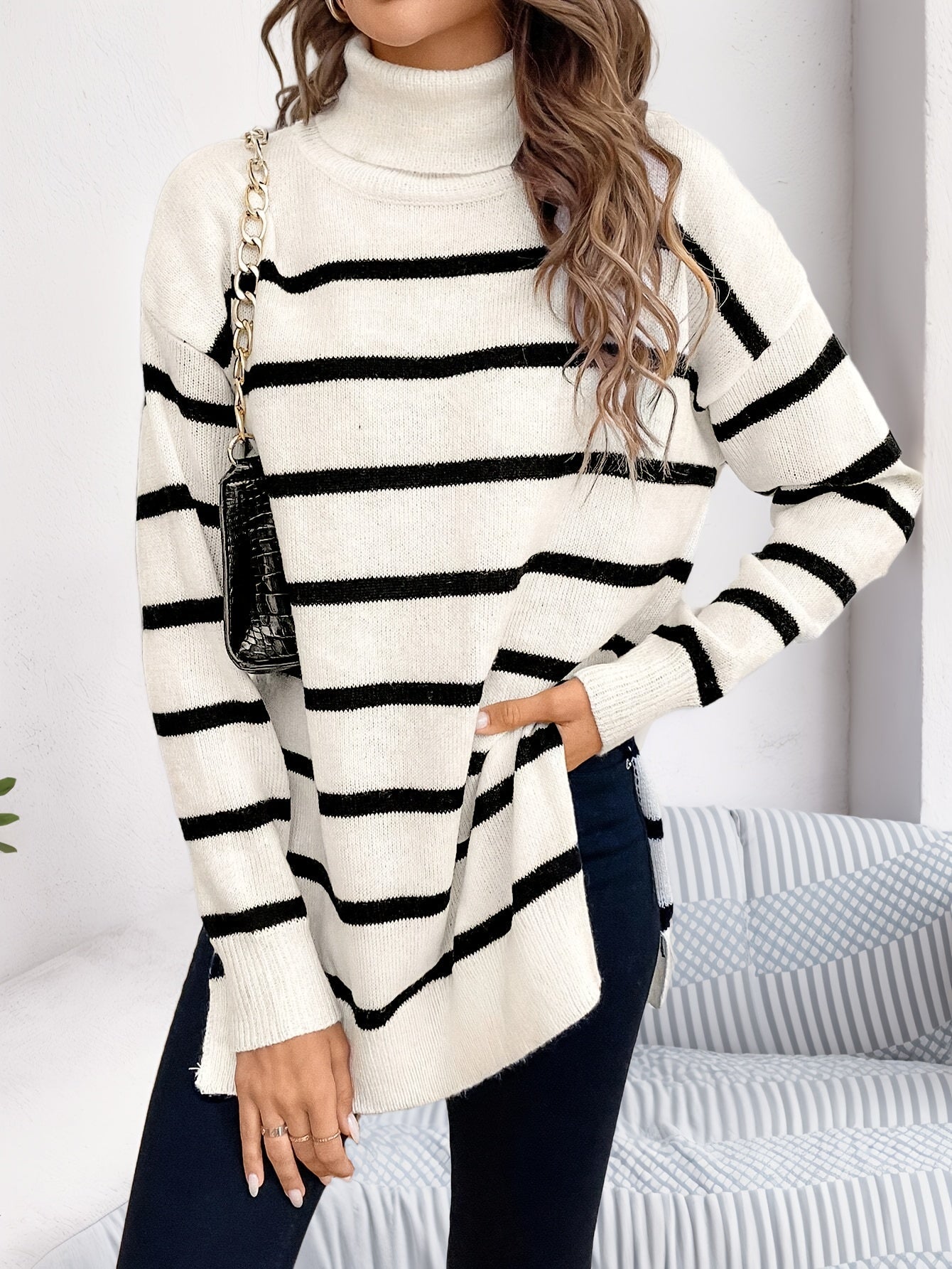 Laluna® | Striped Knit Sweater