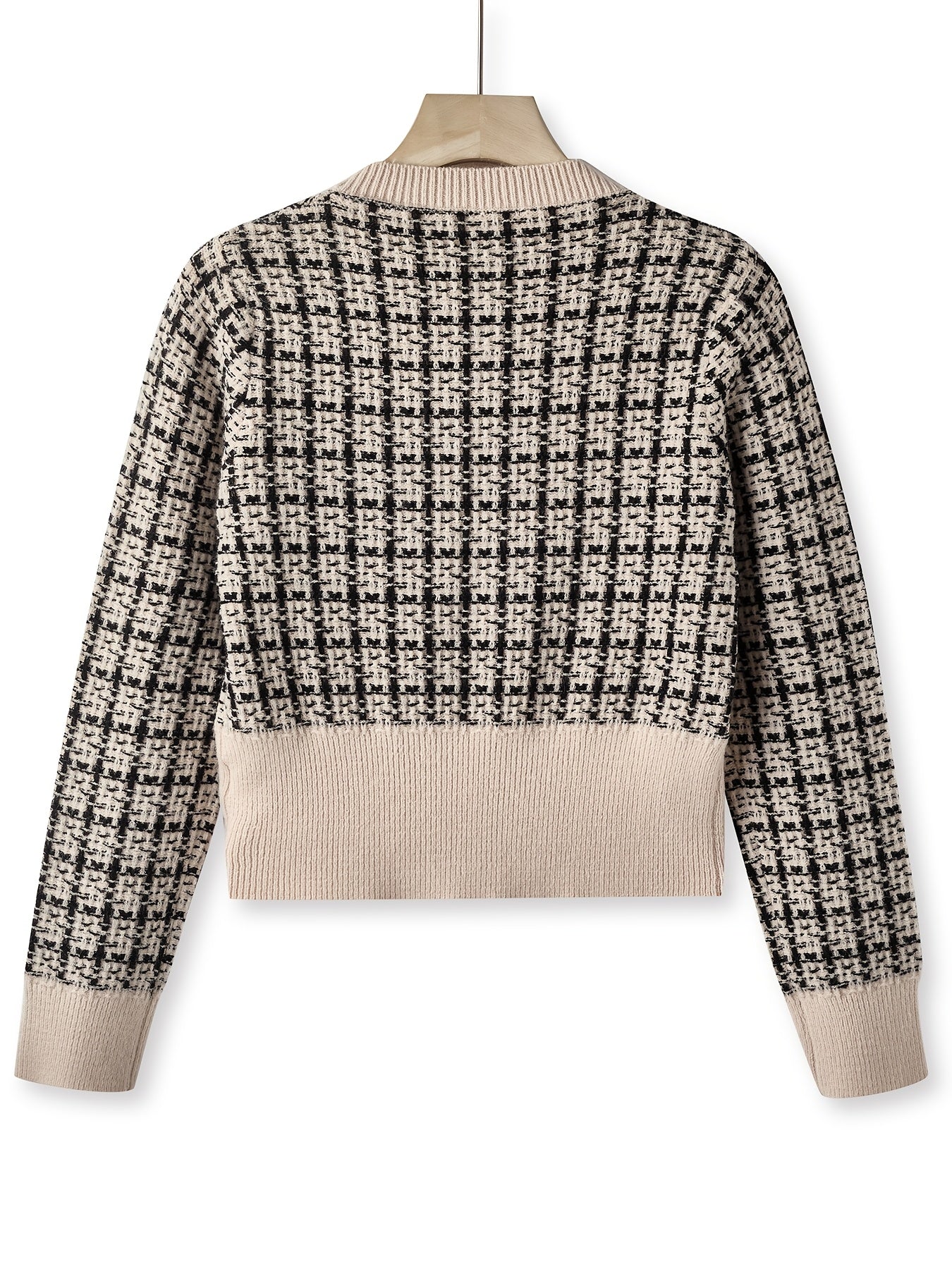 Laluna® | Button-Up Checked Cardigan
