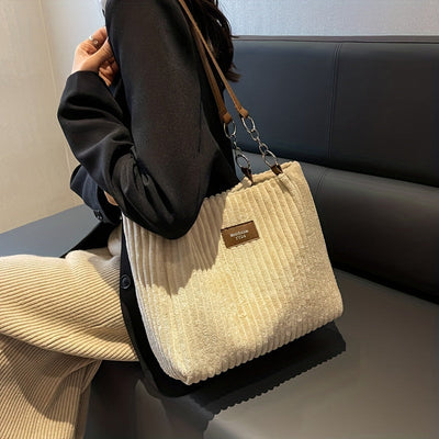 LALUNA® | Plush Cord Shoulder Bag