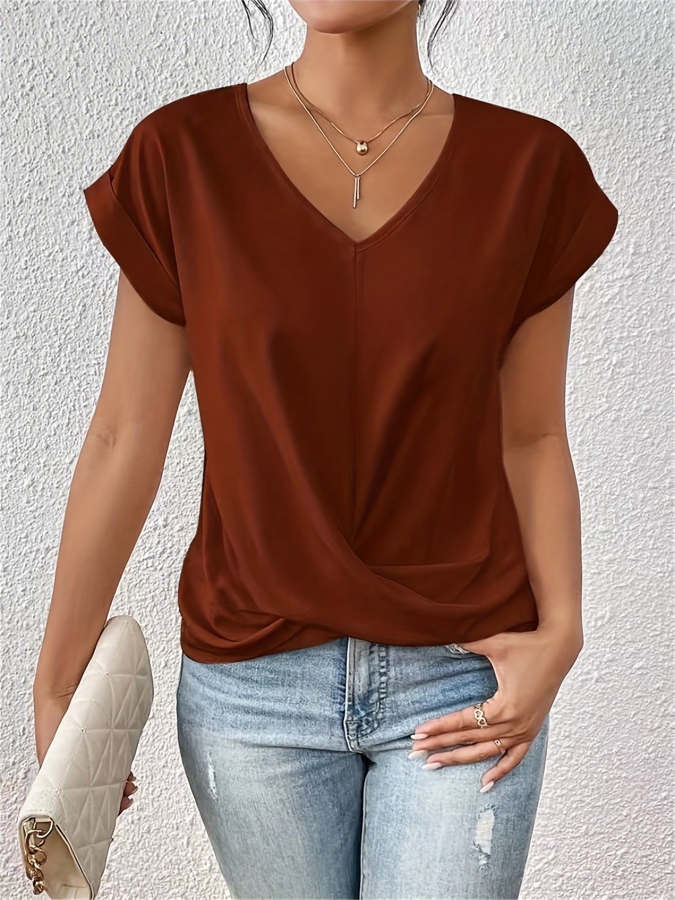 Laluna® | Sweetheart Neckline Casual T-Shirt