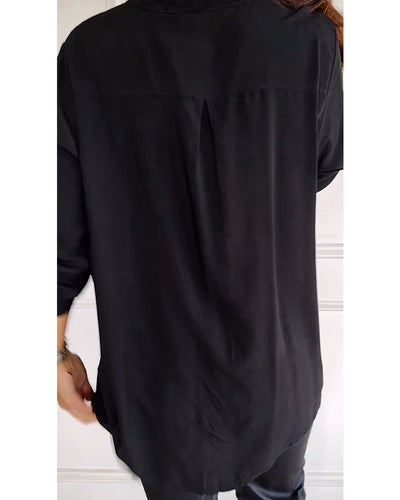 Laluna® | Casual Top Featuring Sequin Detail and Button Accents