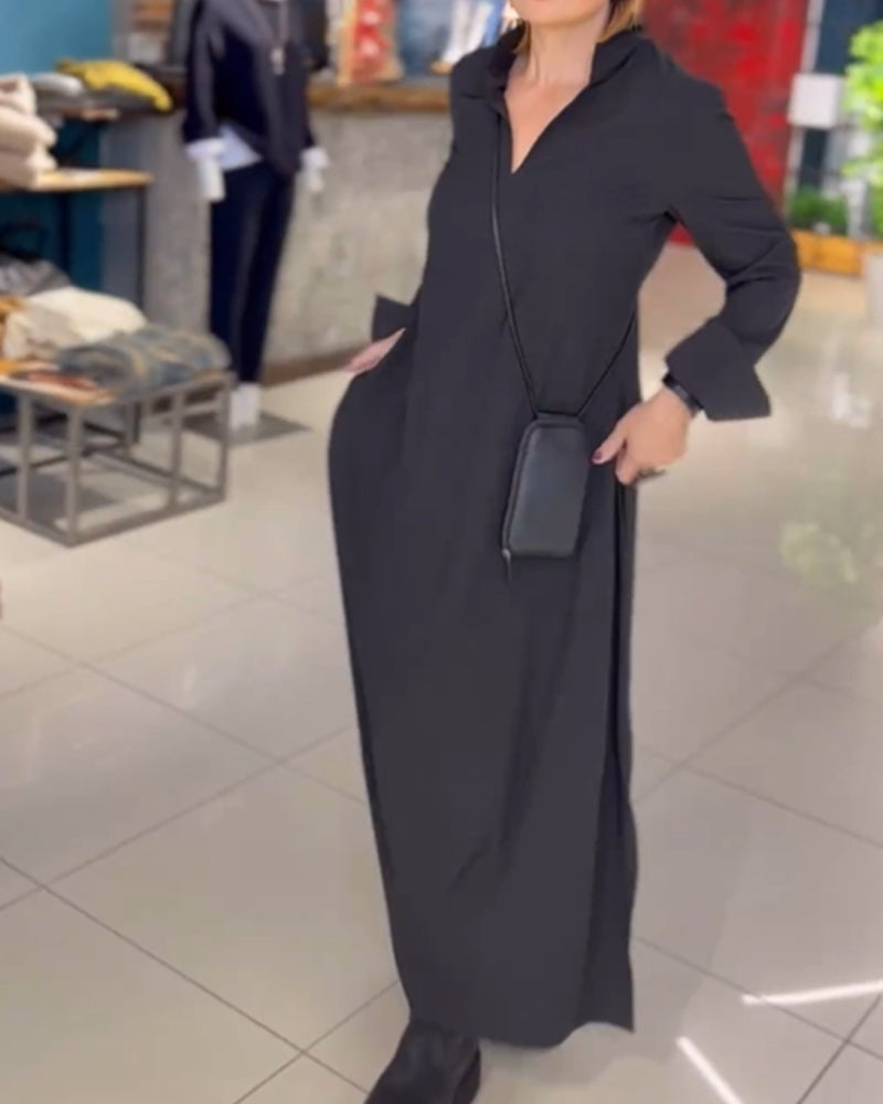 Laluna® | Flowing Maxi Dress with Side Slit