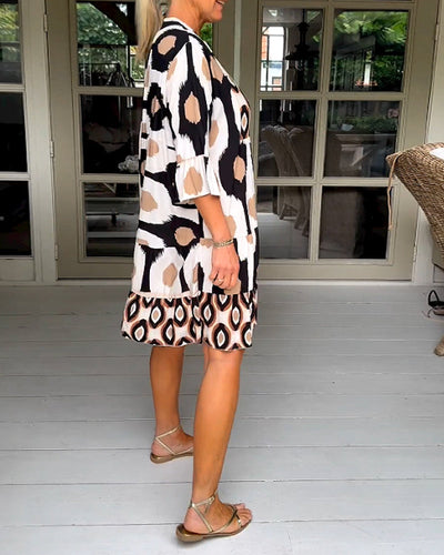 Laluna® | 3/4 Sleeve Printed Dress