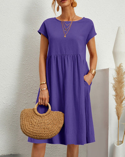 Laluna® | Relaxed Fit Round Neck Dress