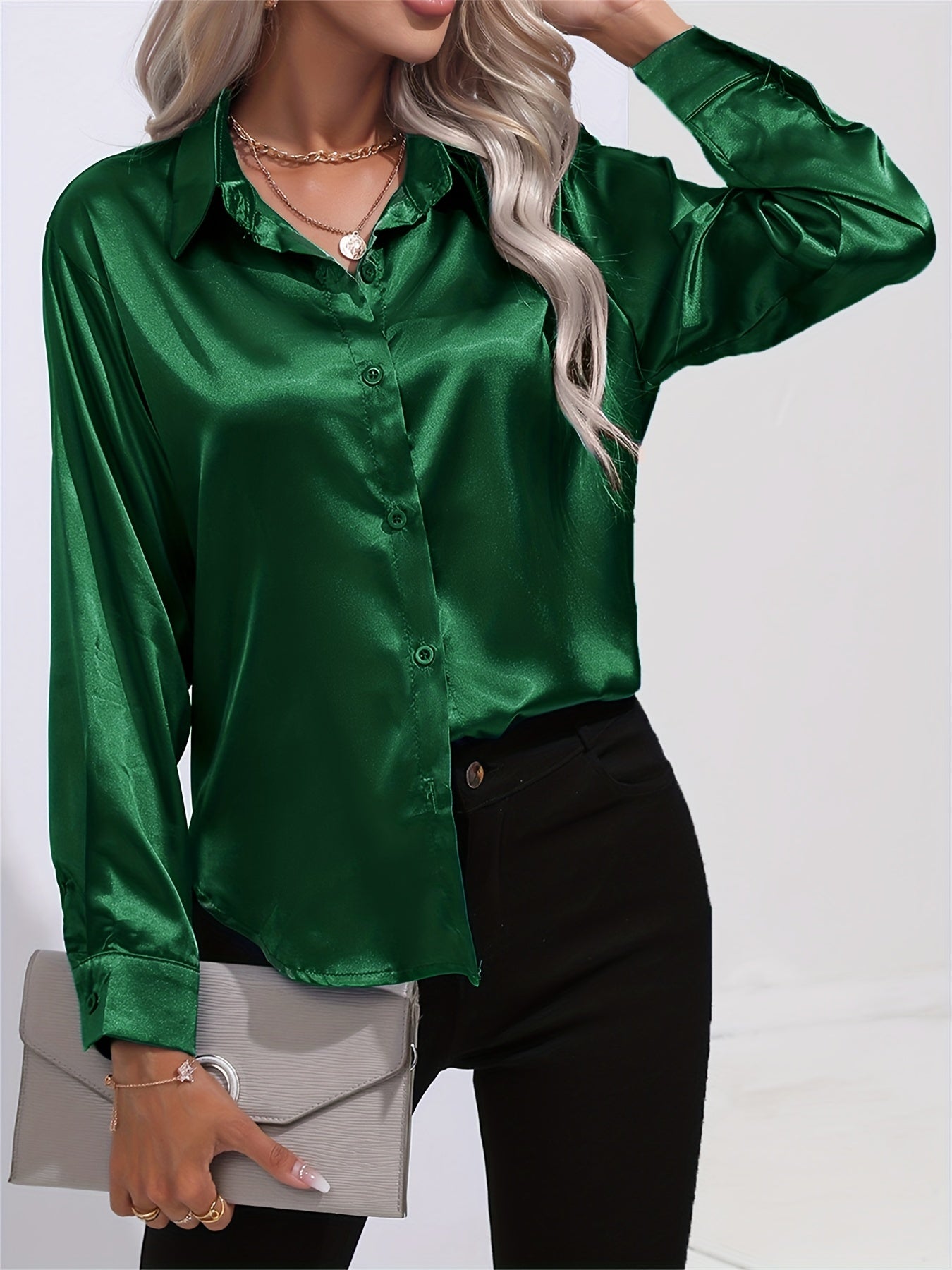 LALUNA® | Luxurious Satin Blouse