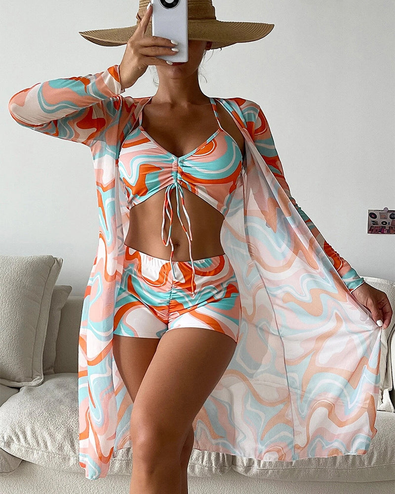 Laluna® | 3-Piece Patterned Bikini Set