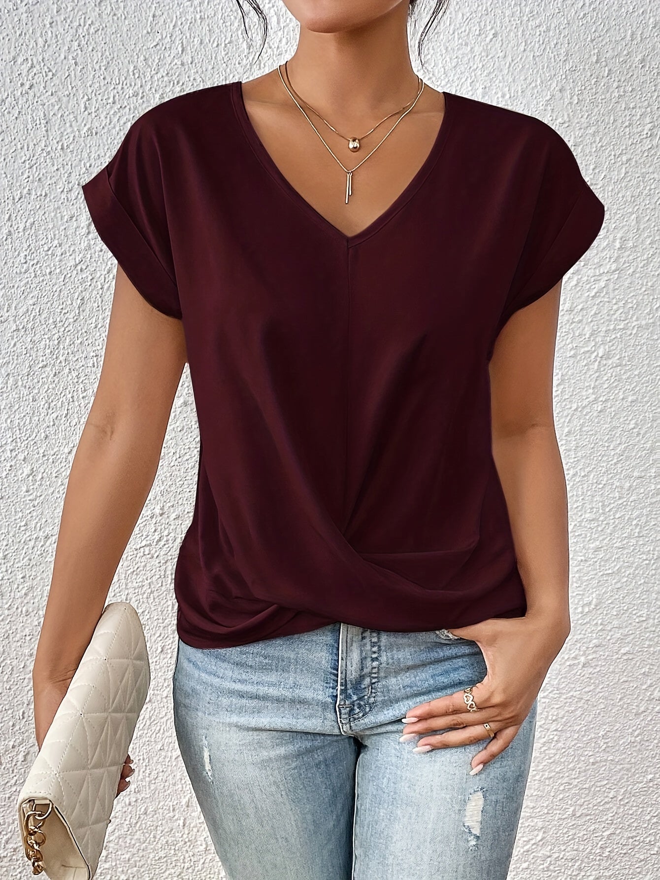 Laluna® | Sweetheart Neckline Casual T-Shirt