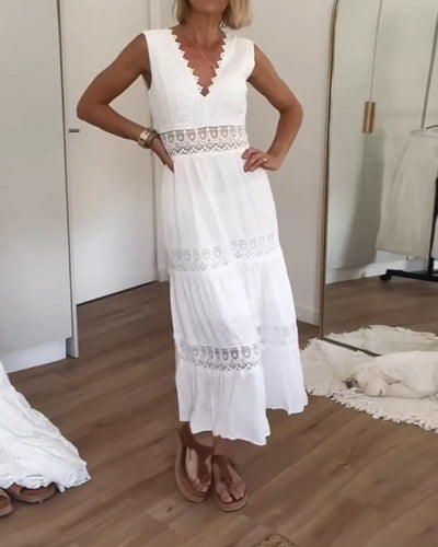 Laluna® V-Neck Lace Dress
