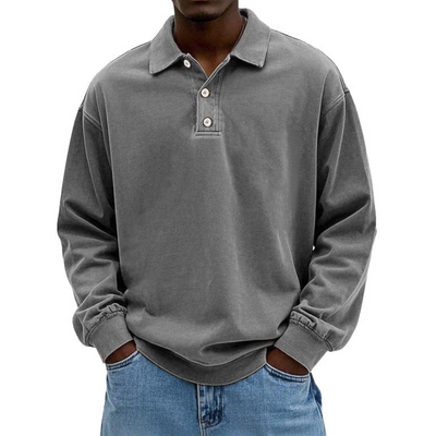 Matteo | Long Sleeve Polo Shirt for Men