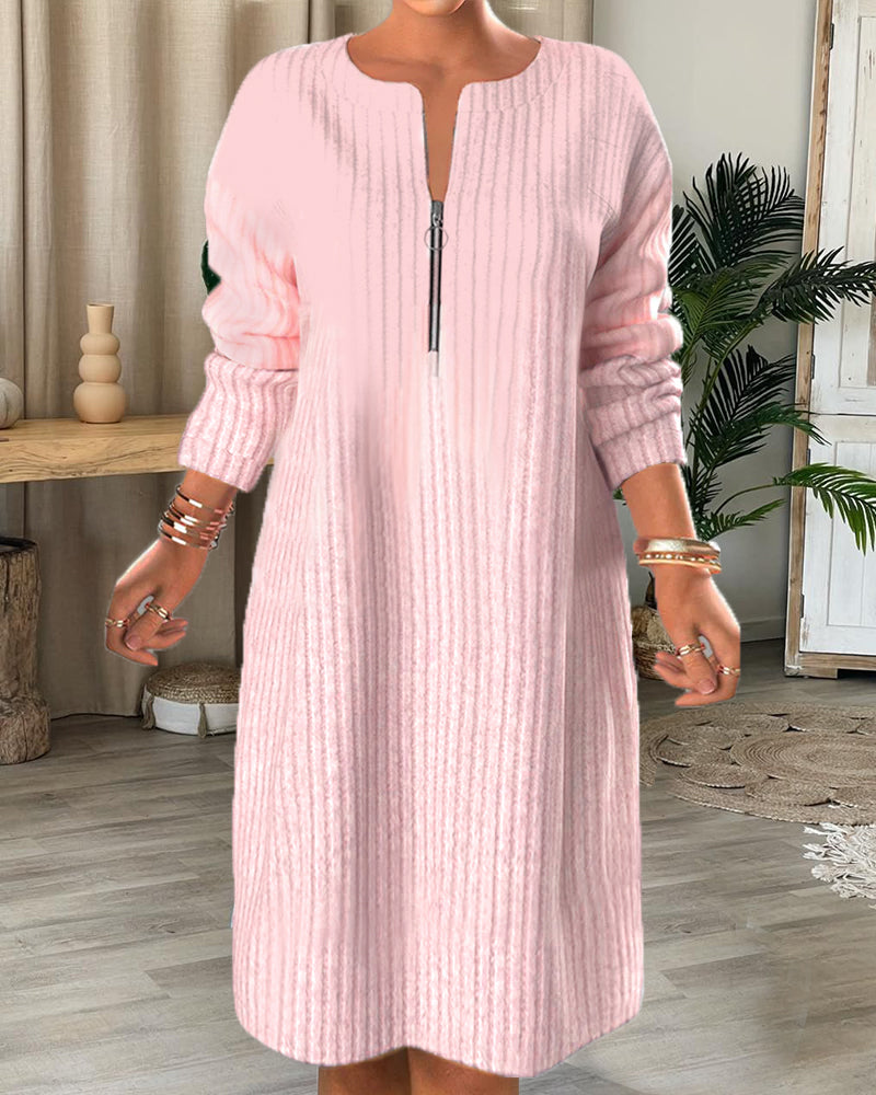 Laluna® | Zippered Casual Dress