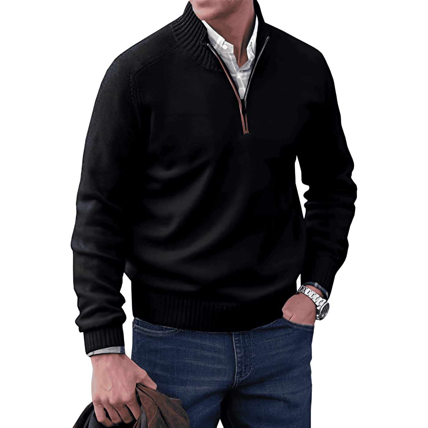 Laluna® | Luxe Cashmere Zip-Up Sweater