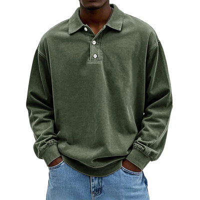 Matteo | Long Sleeve Polo Shirt for Men