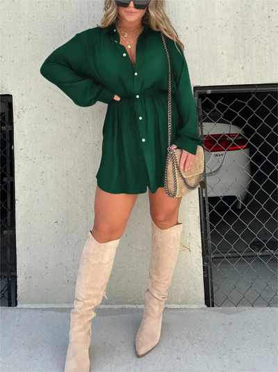 Laluna® | Chic Satin Romper Dress