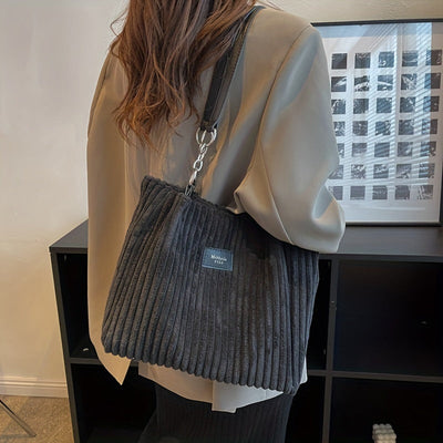 LALUNA® | Plush Cord Shoulder Bag
