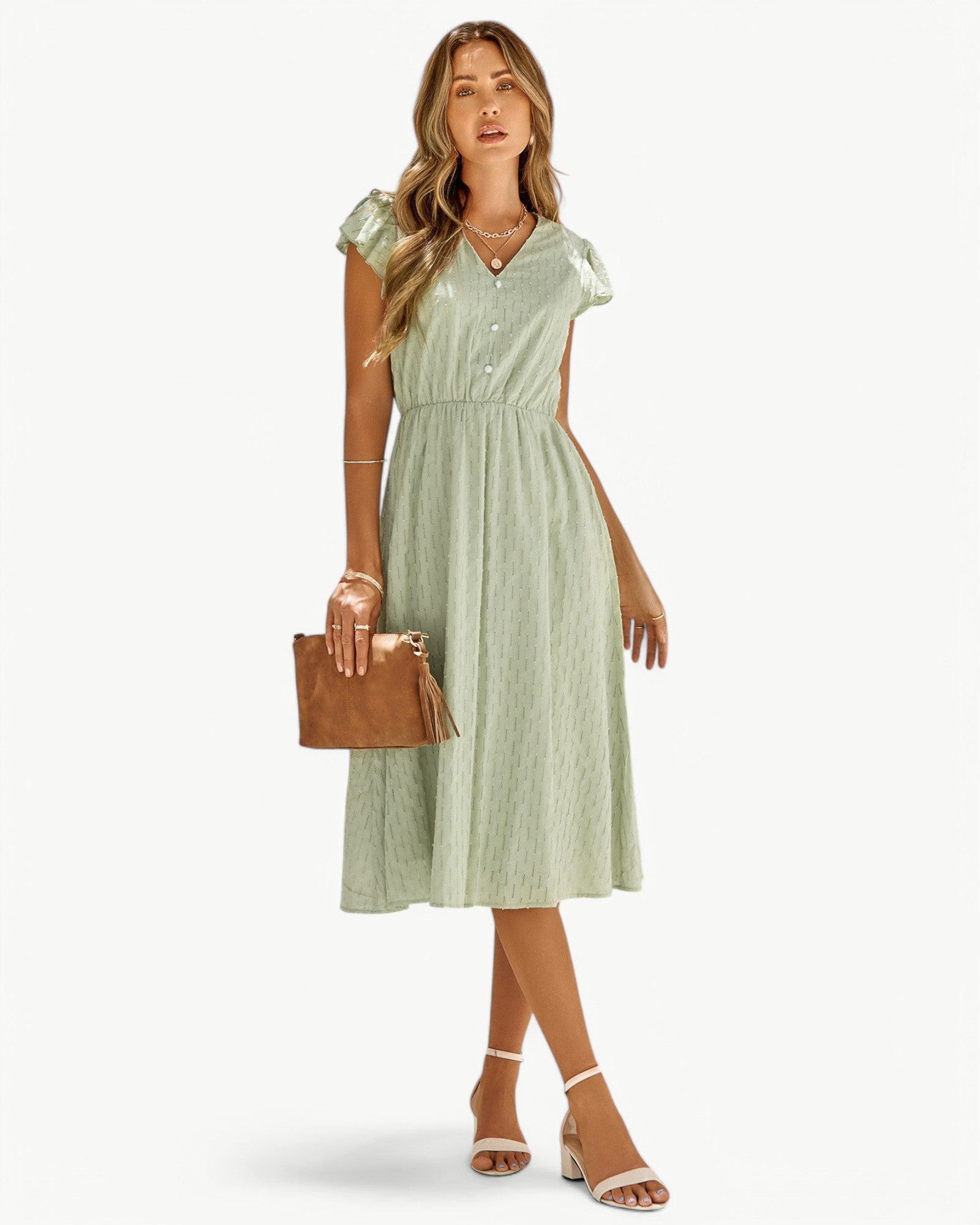 Lara | V-Neck Midi Dress