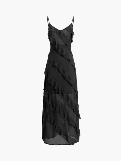 LALUNA® | ZIP-FRONT LONG DRESS