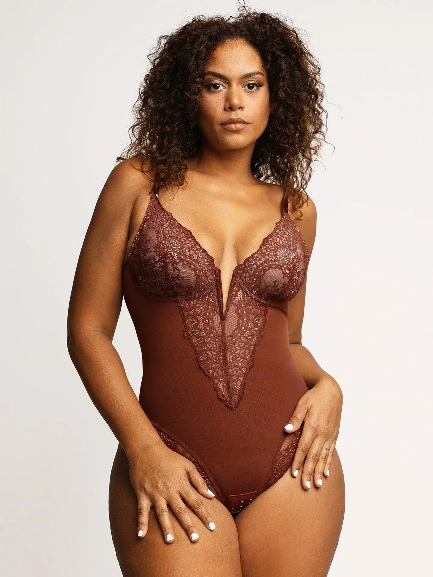Laluna® Deep V-Neck Bodysuit