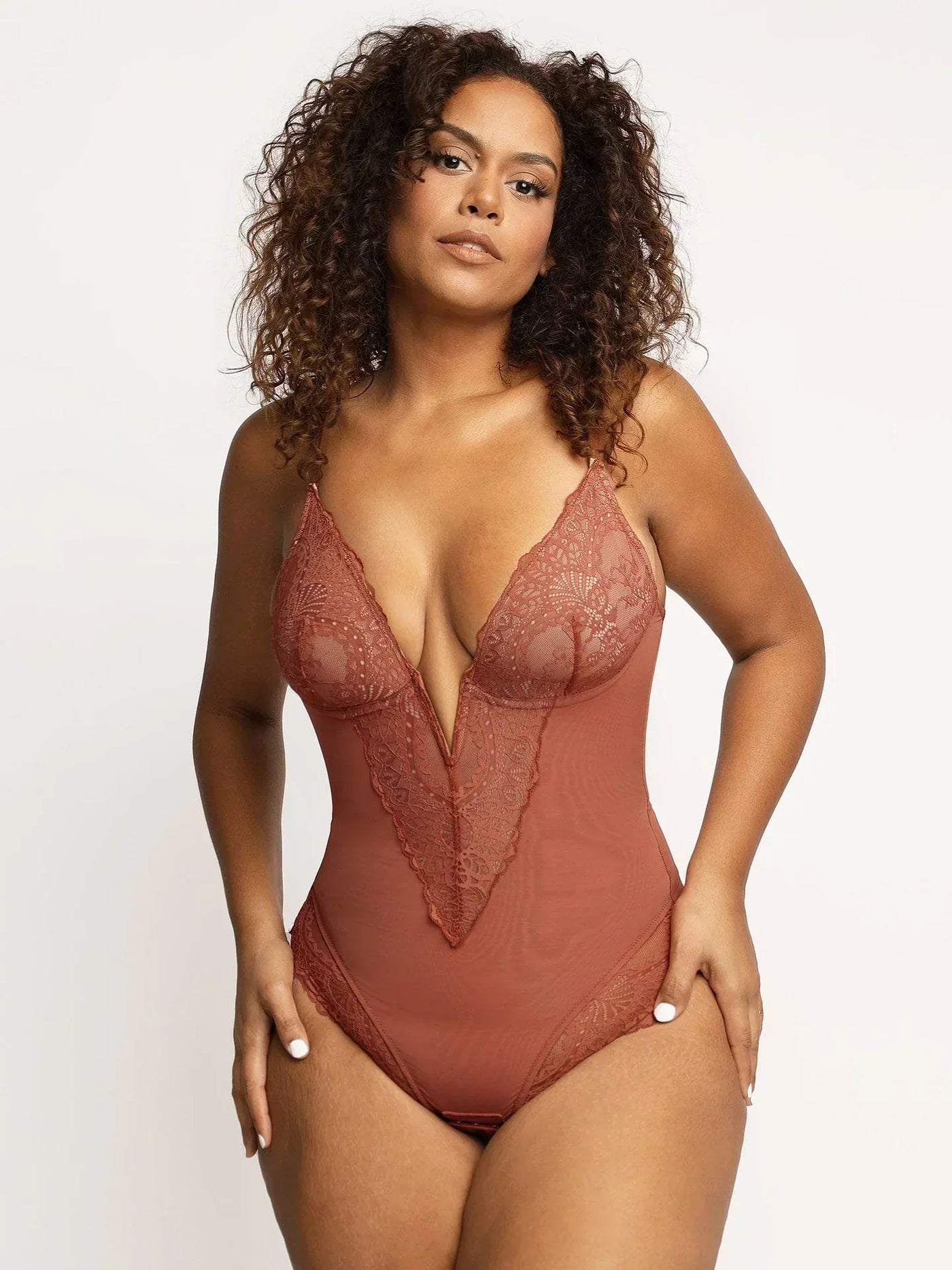 Laluna® Deep V-Neck Bodysuit
