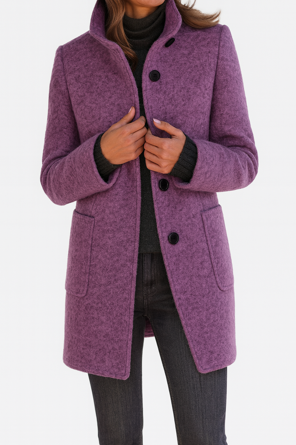 Laluna® | Women's Coat with High Collar