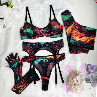LALUNA® | Poppy Tie-Dye Lingerie Ensemble
