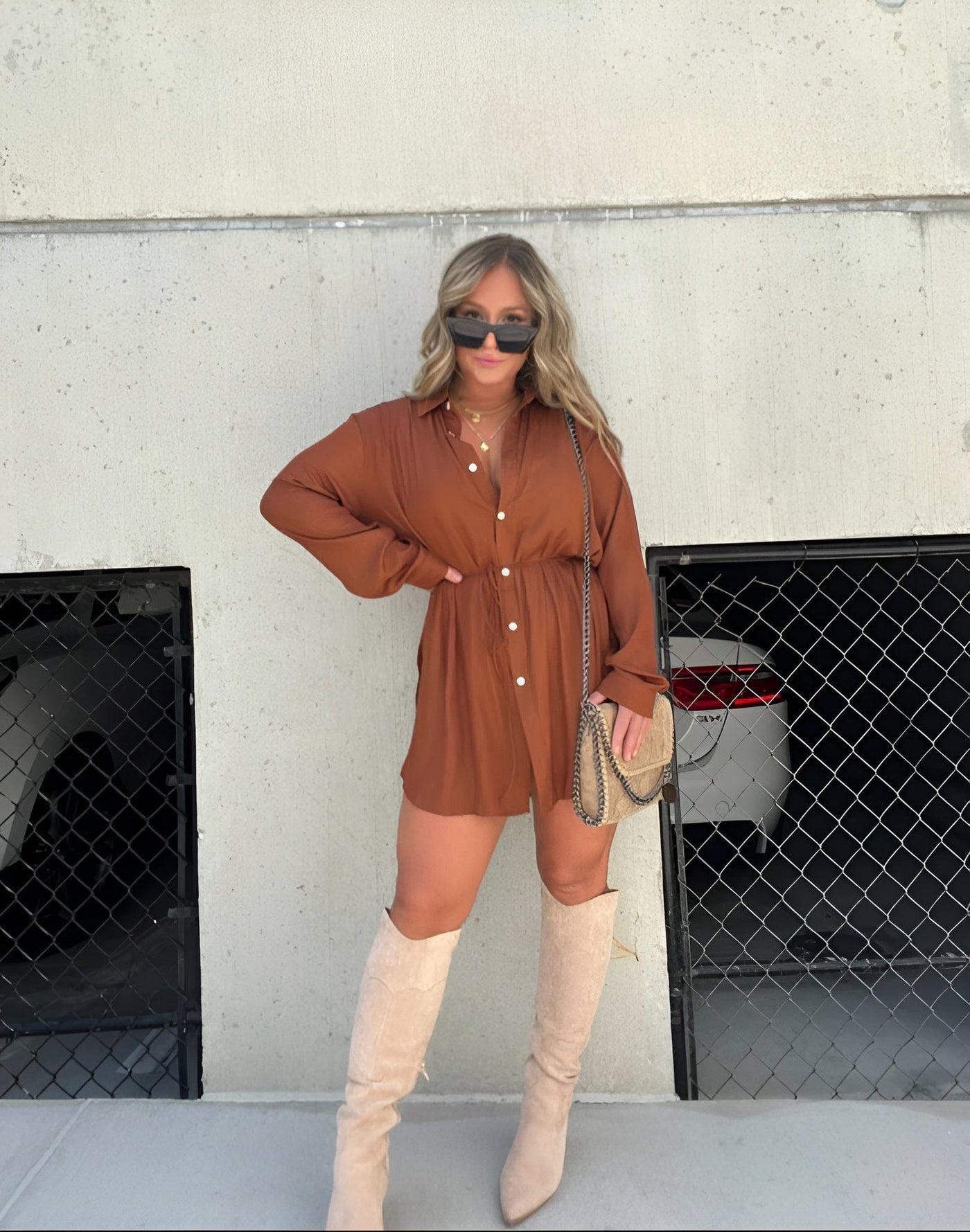 Laluna® | Chic Satin Romper Dress