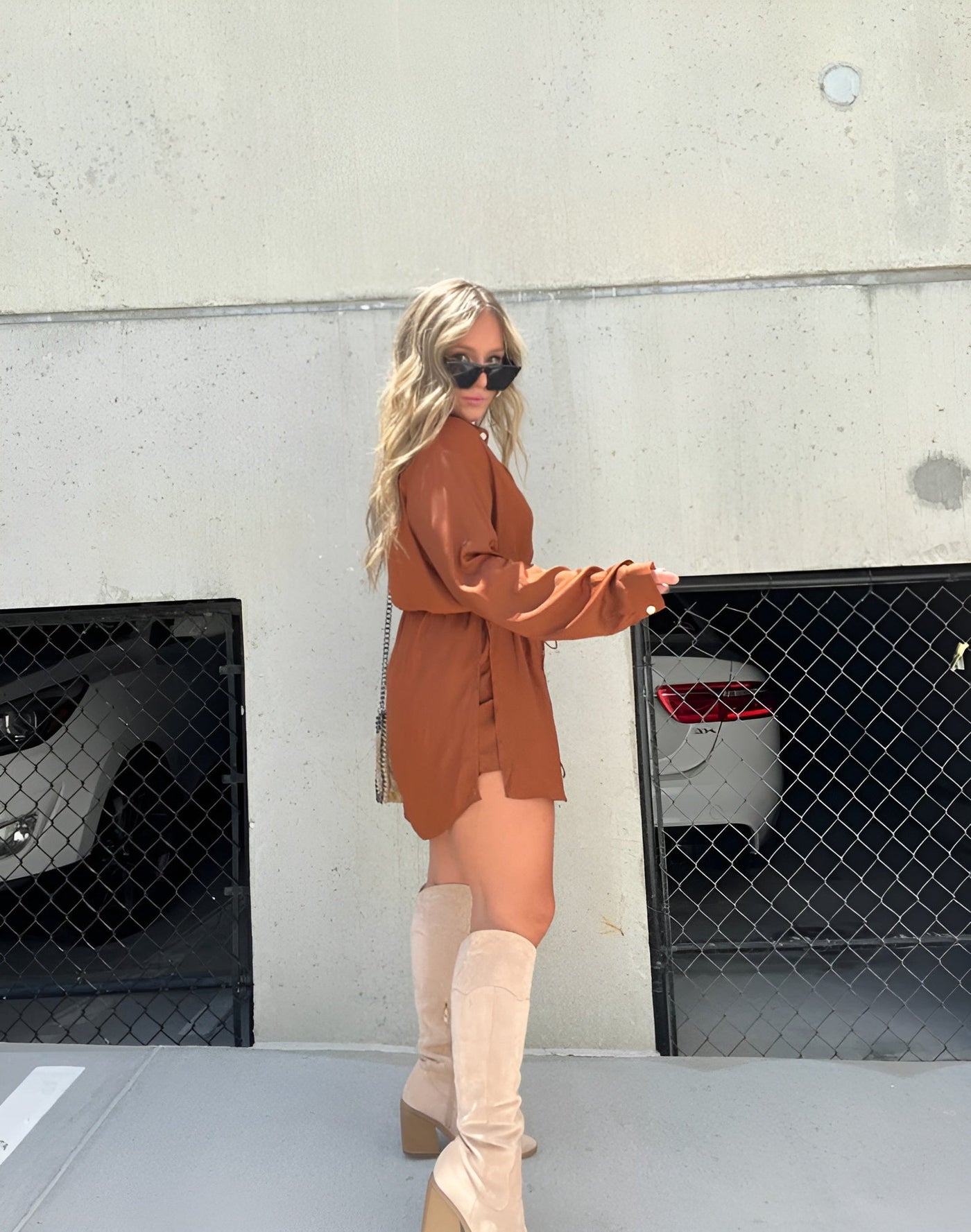 Laluna® | Chic Satin Romper Dress