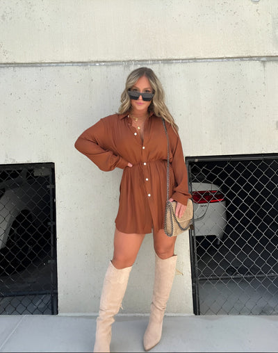 Laluna® | Chic Satin Romper Dress