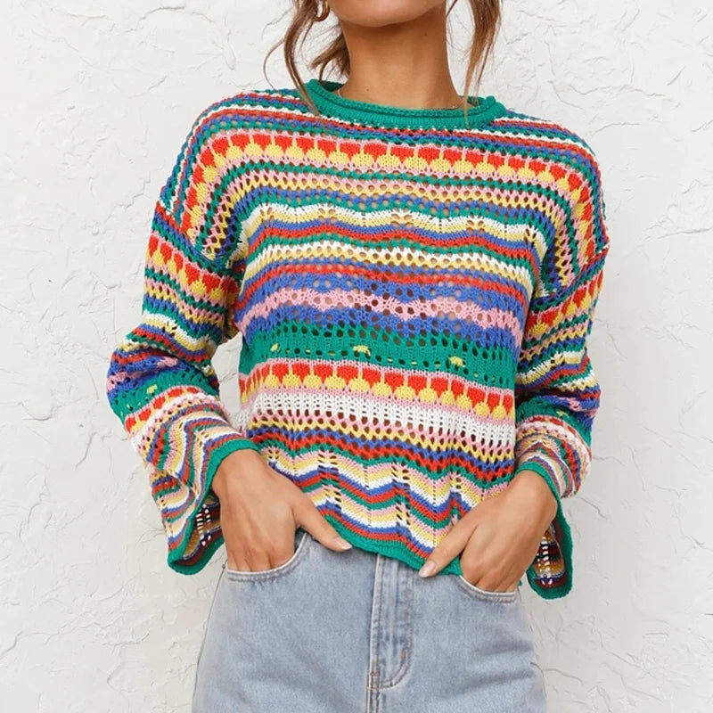 LALUNA® | Vibrant Color Pop Sweater