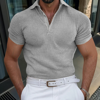 Laluna® Ribbed Polo Tee