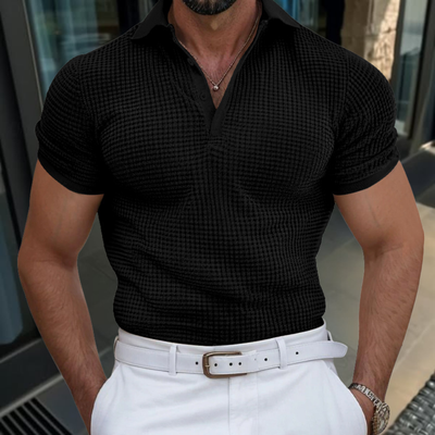 Laluna® Ribbed Polo Tee