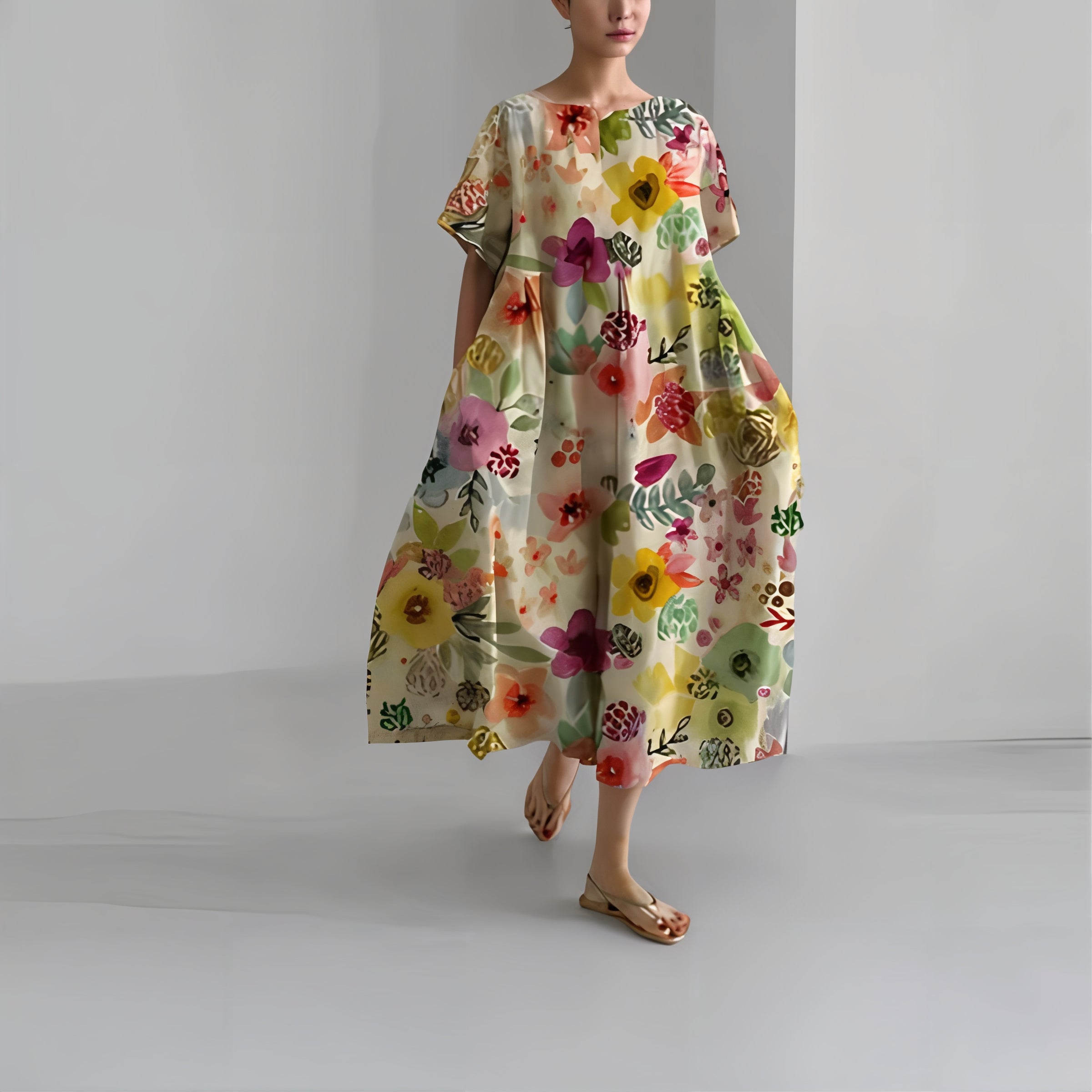Amelia - Relaxed Floral Maxi Dress