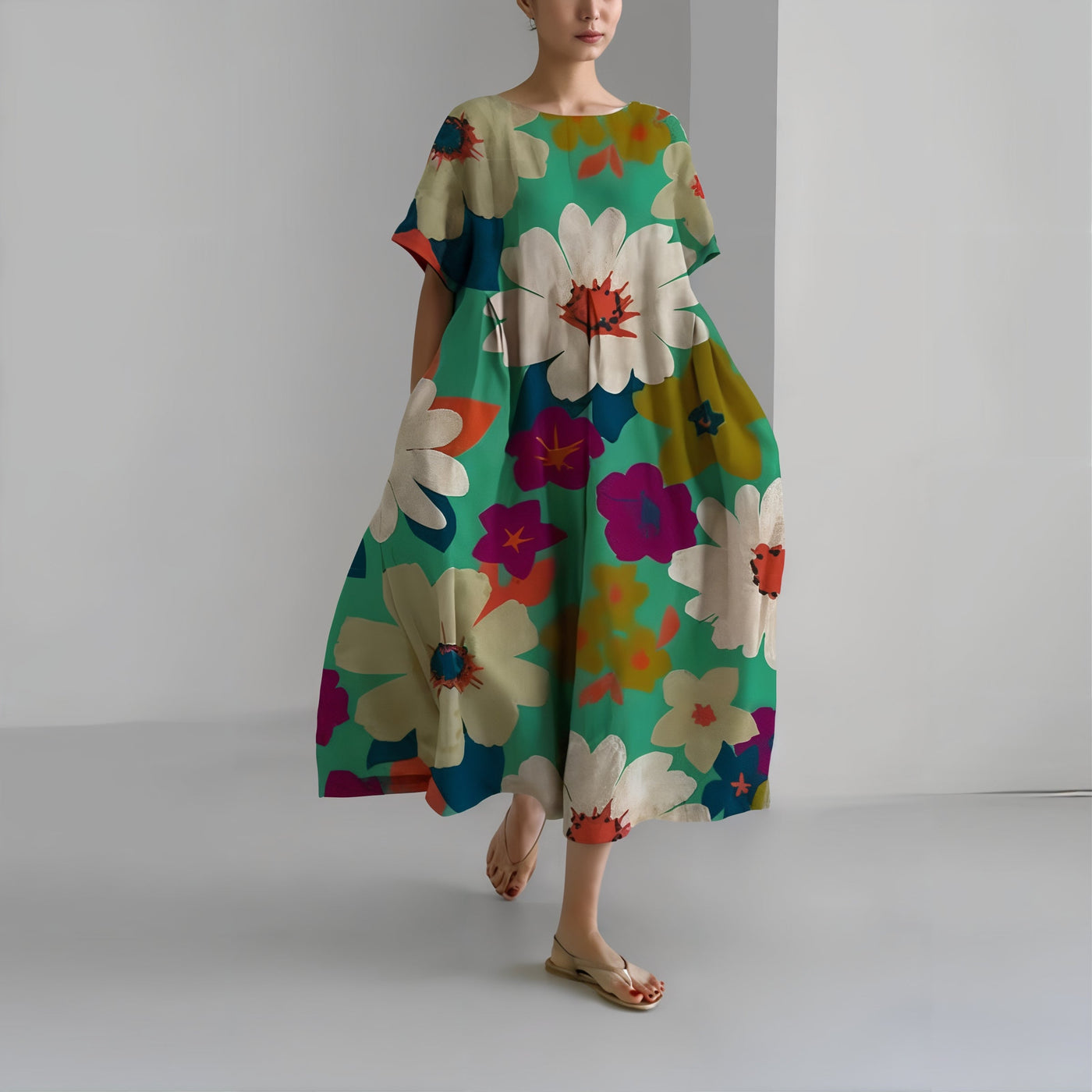 Amelia - Relaxed Floral Maxi Dress