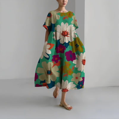 Amelia - Relaxed Floral Maxi Dress