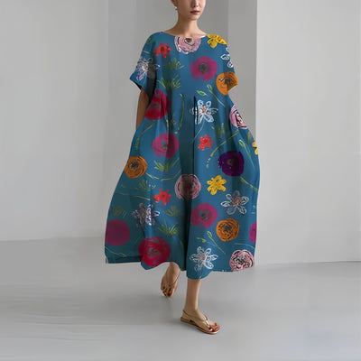 Amelia - Relaxed Floral Maxi Dress