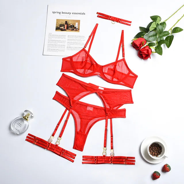 Laluna® | 4-Piece Lingerie Set - Buy One, Get One Free!