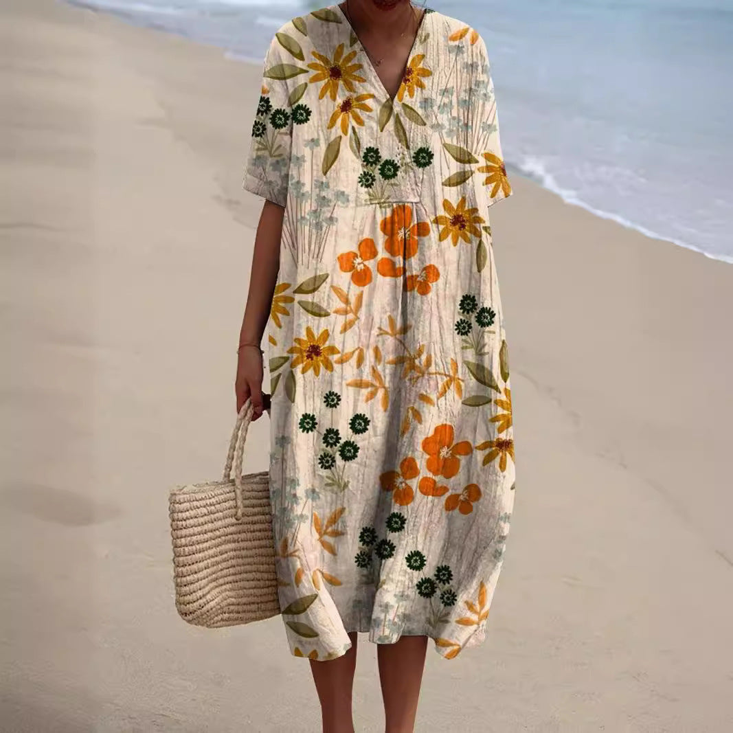 Nicka™ | Floral Print Dress in Bold Colors