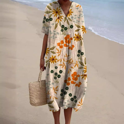 Nicka™ | Floral Print Dress in Bold Colors