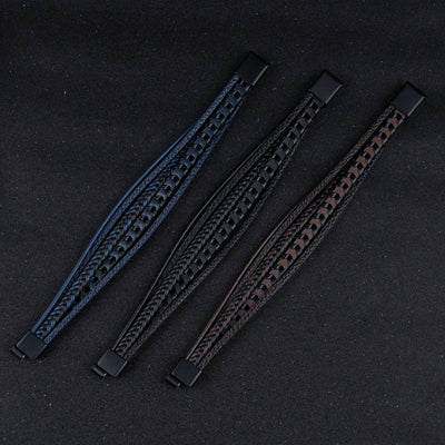 Viking Leather Braided Bracelet - Ragnar Band