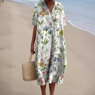 Nicka™ | Floral Print Dress in Bold Colors