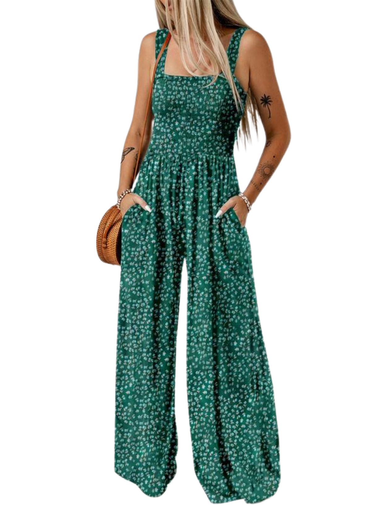 Wide-Leg Bohemian Jumpsuit