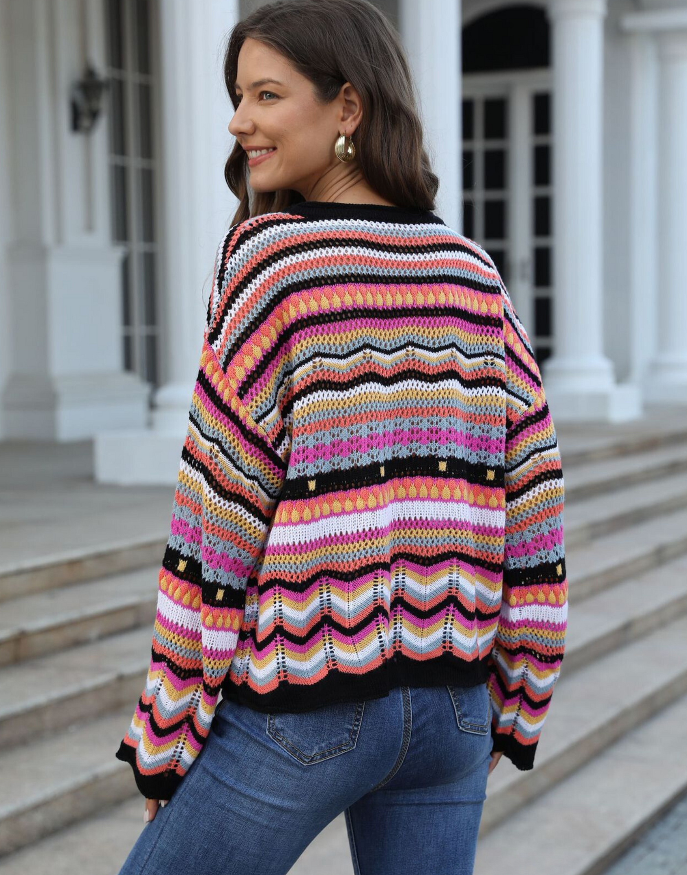 LALUNA® | Vibrant Color Pop Sweater