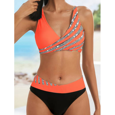 Zoë - Patterned Halter Neck Swimsuit
