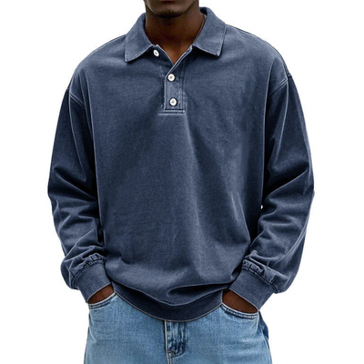 Matteo | Long Sleeve Polo Shirt for Men