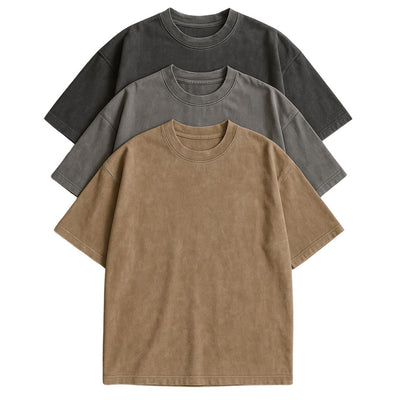 Laluna® | Essential Cotton Oversized Tee Set – Set of 3