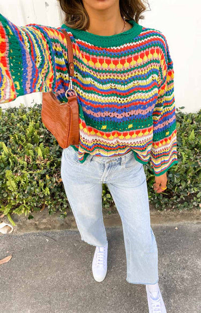 LALUNA® | Vibrant Color Pop Sweater