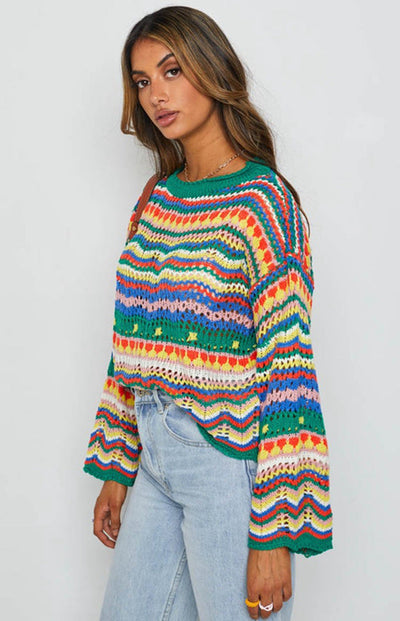 LALUNA® | Vibrant Color Pop Sweater