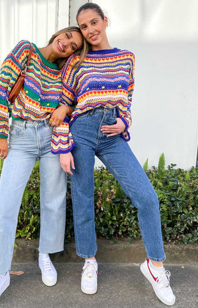 LALUNA® | Vibrant Color Pop Sweater