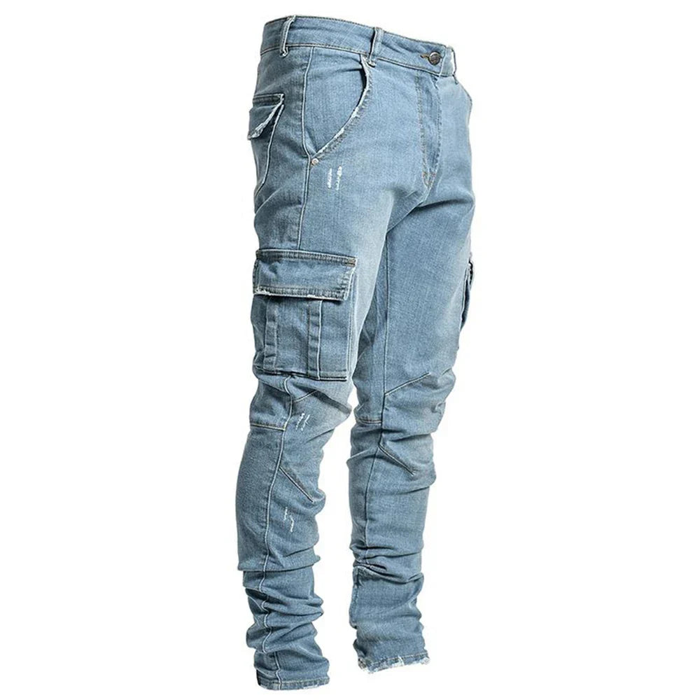 Laluna® | Elastic Cargo Street Jeans