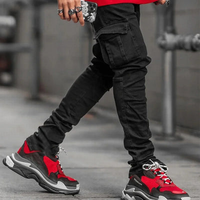 Laluna® | Elastic Cargo Street Jeans